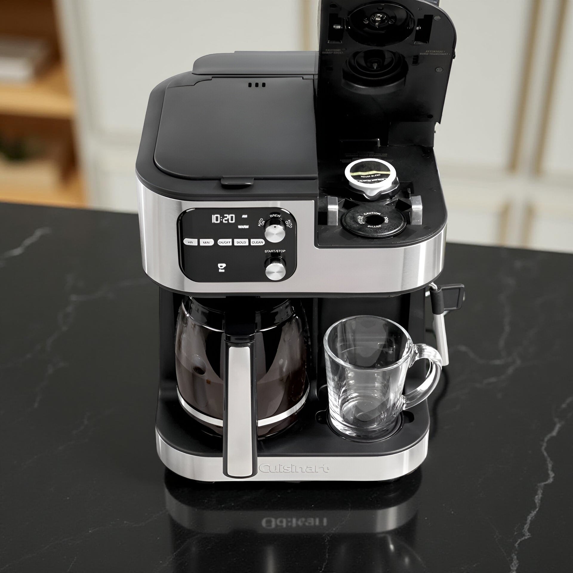 Cuisinart Coffee Center Barista Bar 4-in-1 Coffeemaker – Single-Serve Coffee, Espresso & Nespresso Capsule Compatible Machine