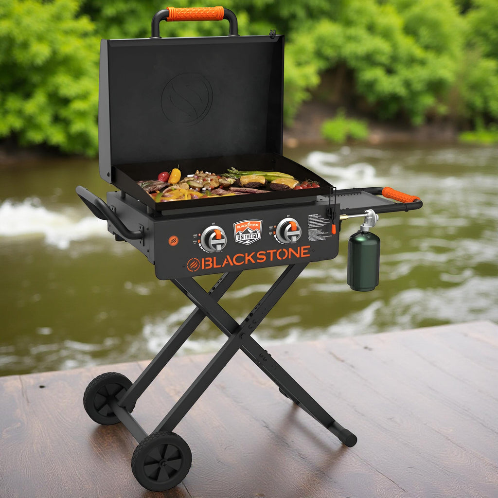 Blackstone 22" On The Go Flexfold 2-Burner Portable Propane Griddle with Foldable Legs