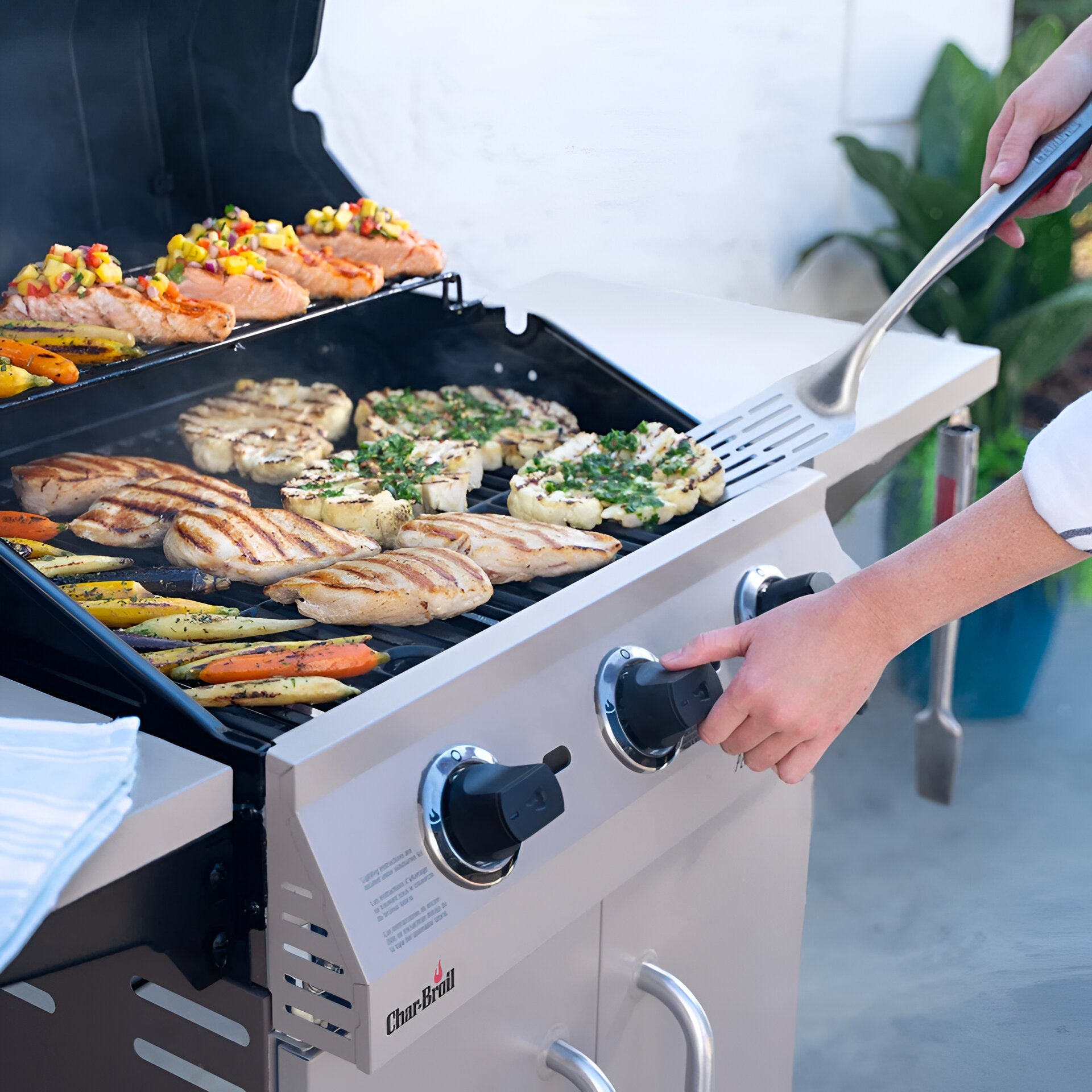Char-Broil Performance Series 3-Burner Propane Gas Grill with Cabinet Storage