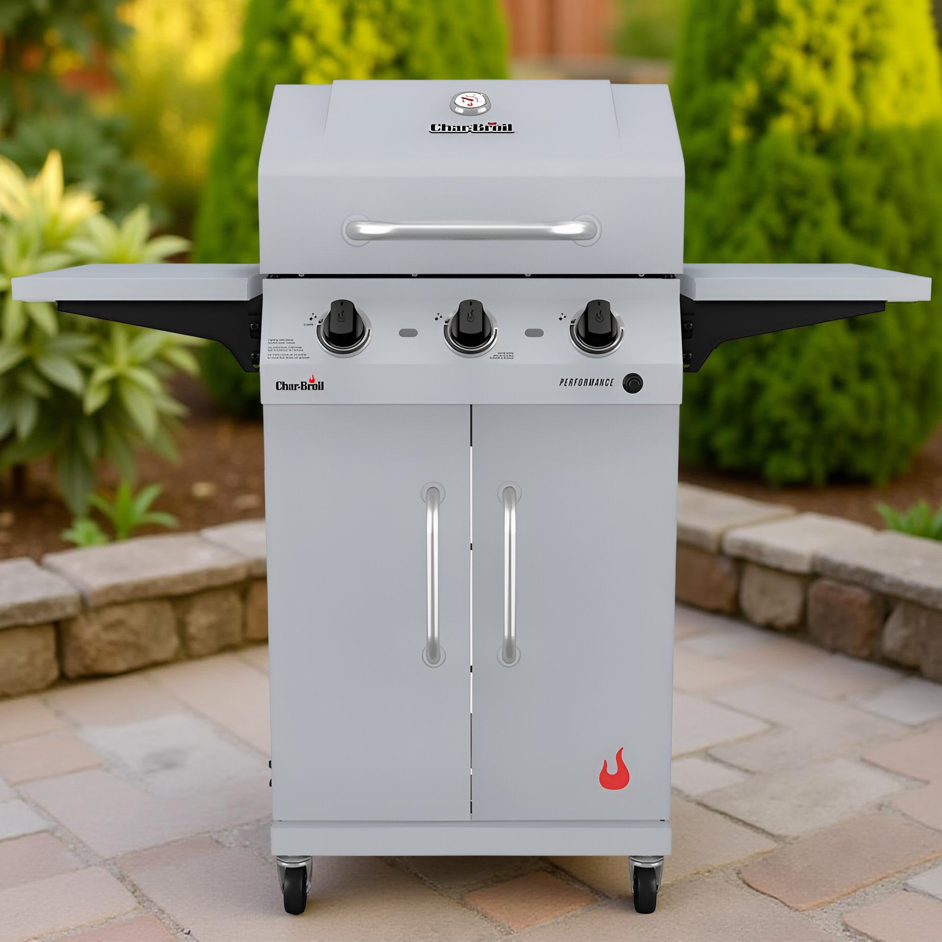 Char-Broil Performance Series 3-Burner Propane Gas Grill with Cabinet Storage