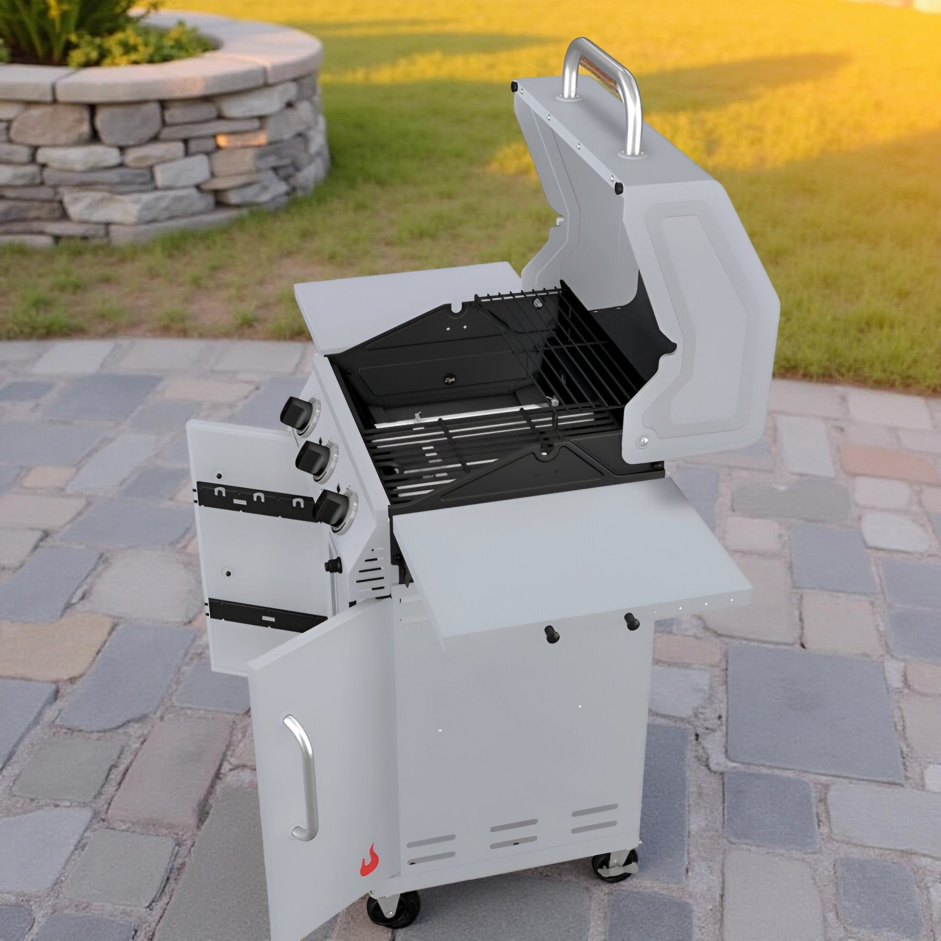 Char-Broil Performance Series 3-Burner Propane Gas Grill with Cabinet Storage