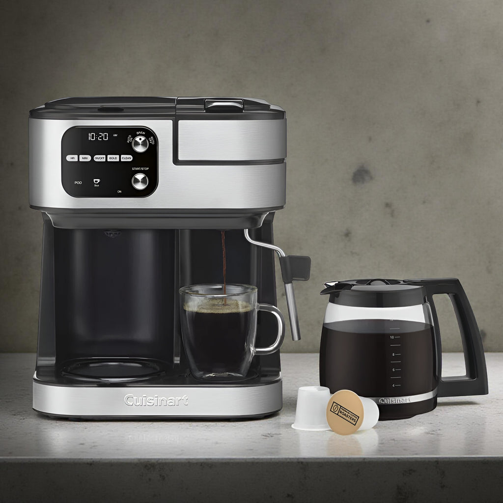 Cuisinart Coffee Center Barista Bar 4-in-1 Coffeemaker – Single-Serve Coffee, Espresso & Nespresso Capsule Compatible Machine