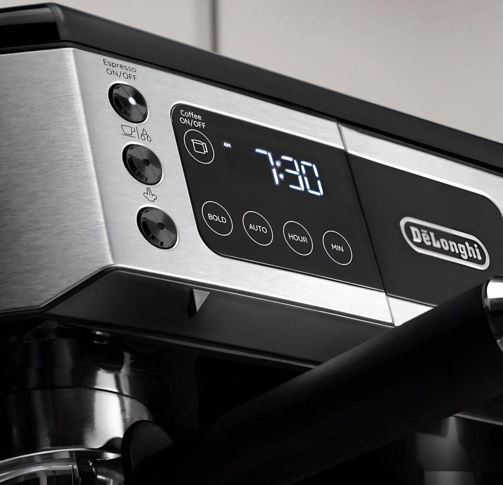 De'Longhi COM530M Coffee and Espresso Combo Brewer – Dual Heating System, Milk Frother & 2-in-1 Barista-Style Machine for Home Brewing