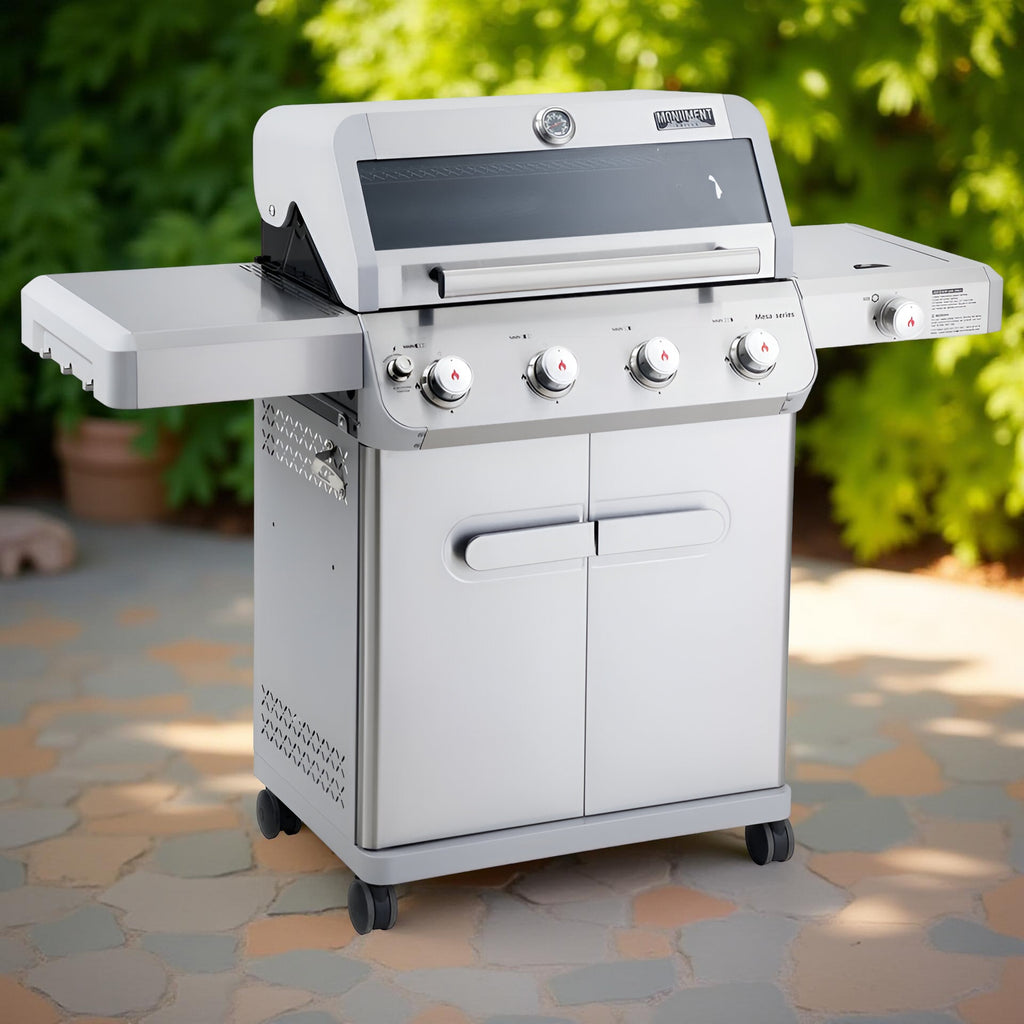 Monument Grills Mesa 405K – 4+1-Burner Propane Gas Grill with Side Burner | Stainless Steel Outdoor BBQ Grill for Patio & Backyard Cooking