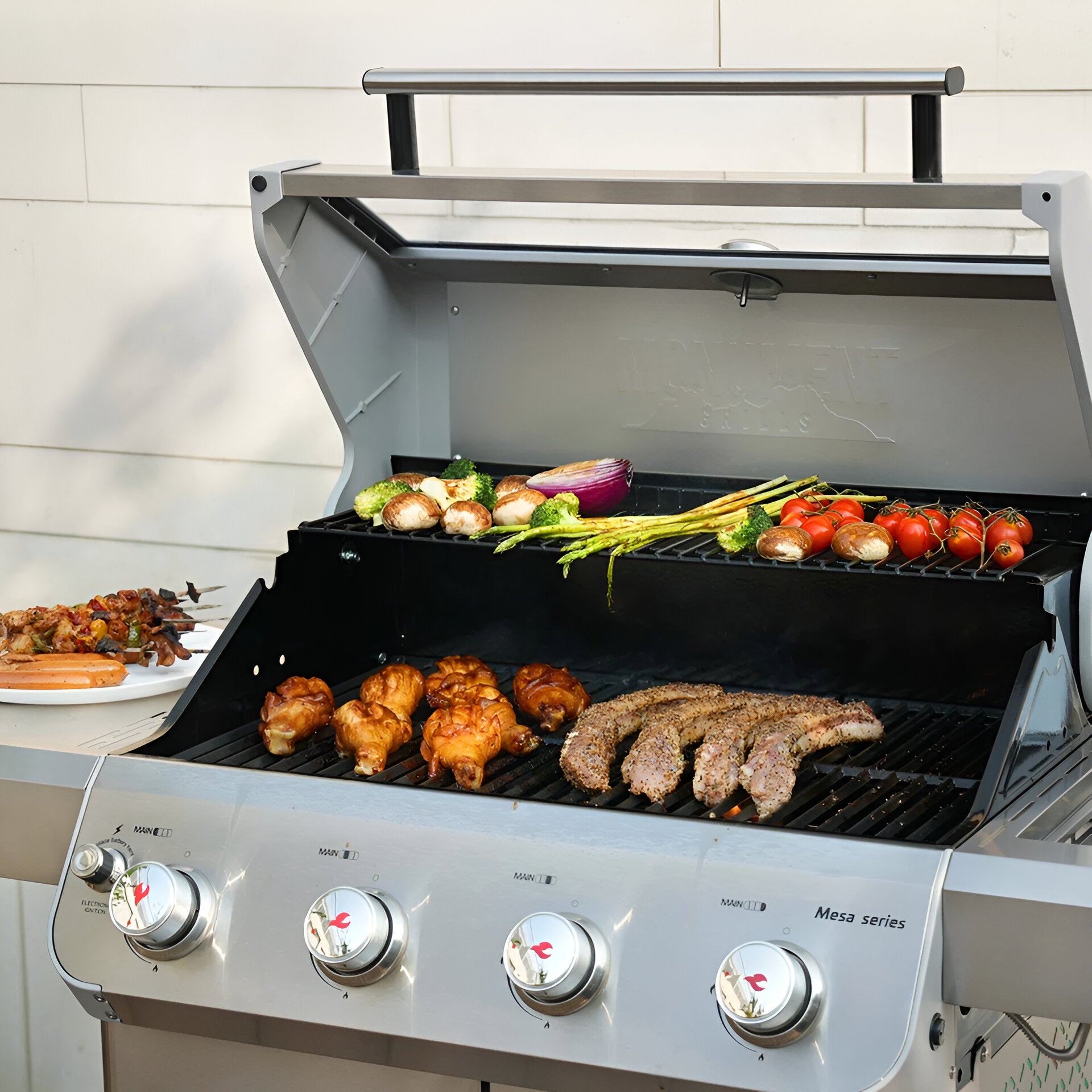 Monument Grills Mesa 405K – 4+1-Burner Propane Gas Grill with Side Burner | Stainless Steel Outdoor BBQ Grill for Patio & Backyard Cooking