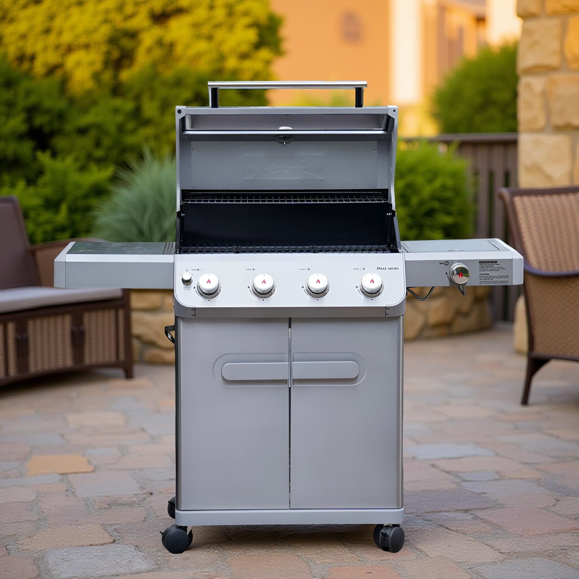 Monument Grills Mesa 405K – 4+1-Burner Propane Gas Grill with Side Burner | Stainless Steel Outdoor BBQ Grill for Patio & Backyard Cooking