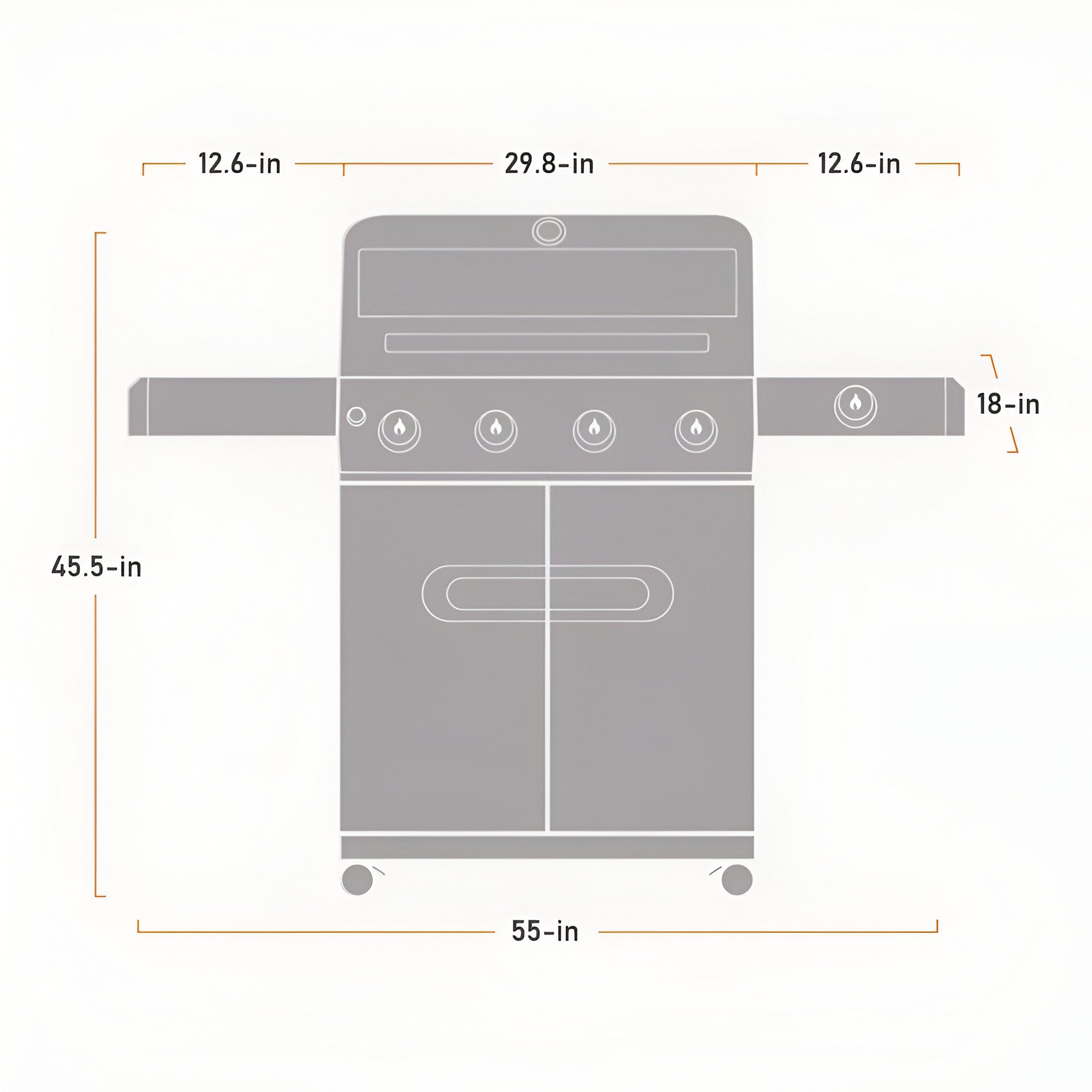 Monument Grills Mesa 405K – 4+1-Burner Propane Gas Grill with Side Burner | Stainless Steel Outdoor BBQ Grill for Patio & Backyard Cooking