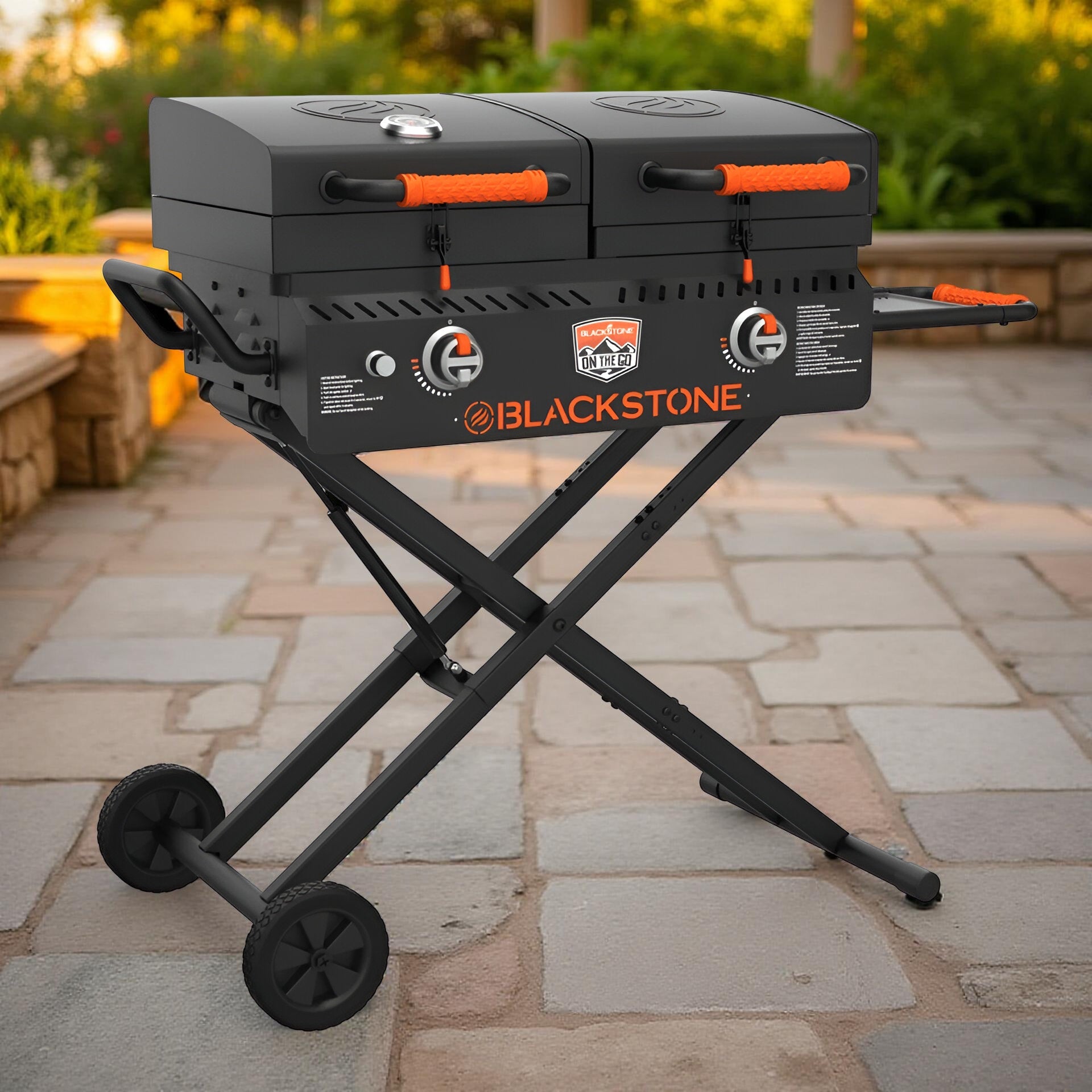 Blackstone On The Go 17 Tailgater Grill & Griddle Combo – Portable Propane Outdoor BBQ for Camping, Tailgating & Patio Cooking