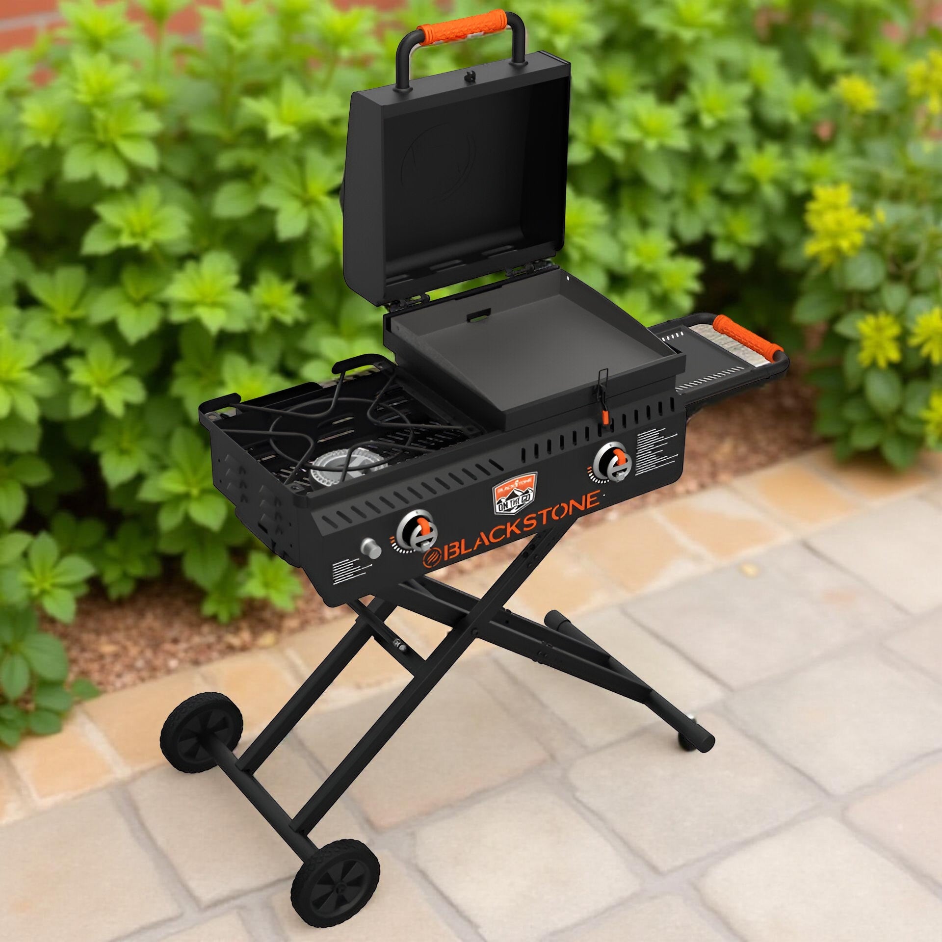 Blackstone On The Go 17 Tailgater Grill & Griddle Combo – Portable Propane Outdoor BBQ for Camping, Tailgating & Patio Cooking