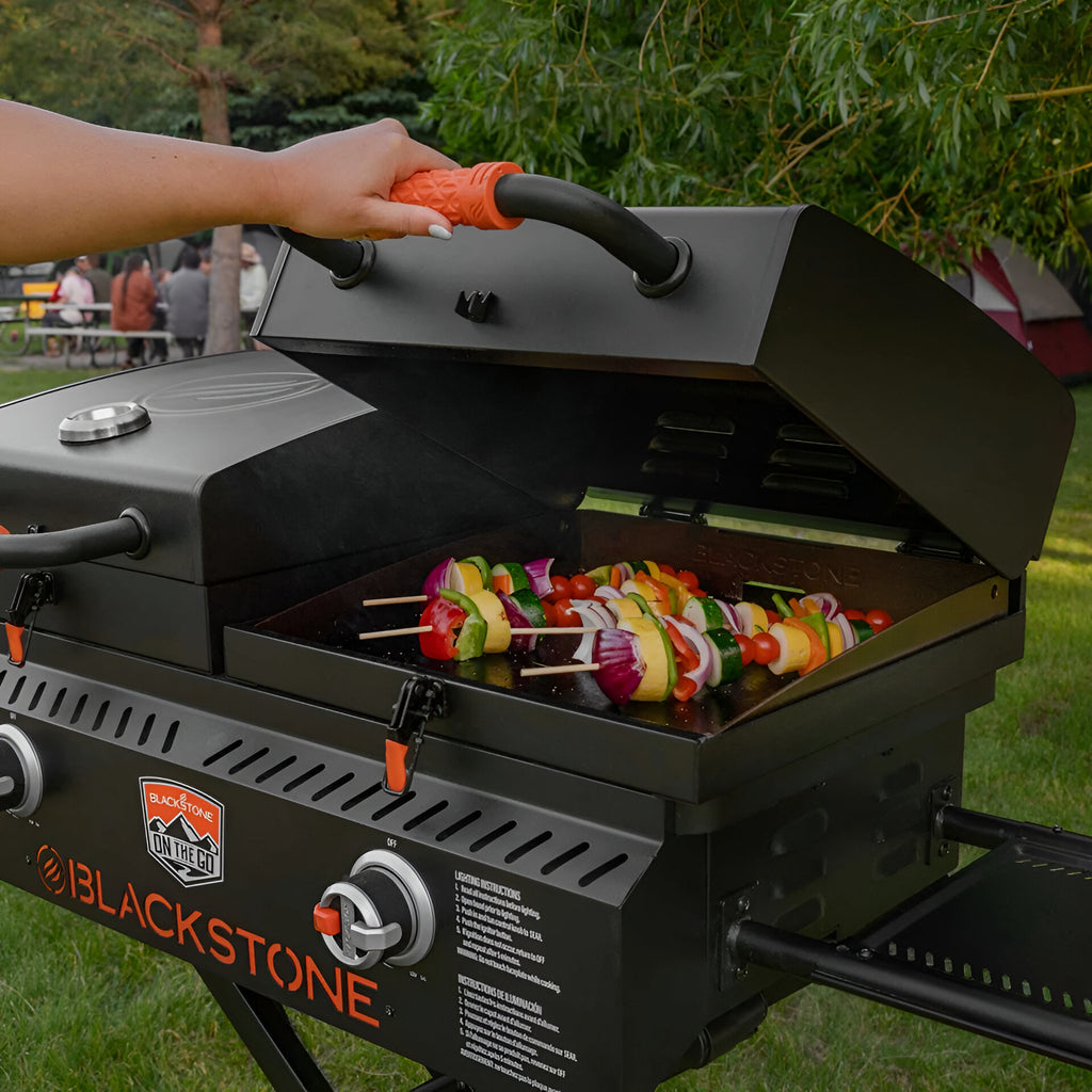 Blackstone On The Go 17 Tailgater Grill & Griddle Combo – Portable Propane Outdoor BBQ for Camping, Tailgating & Patio Cooking