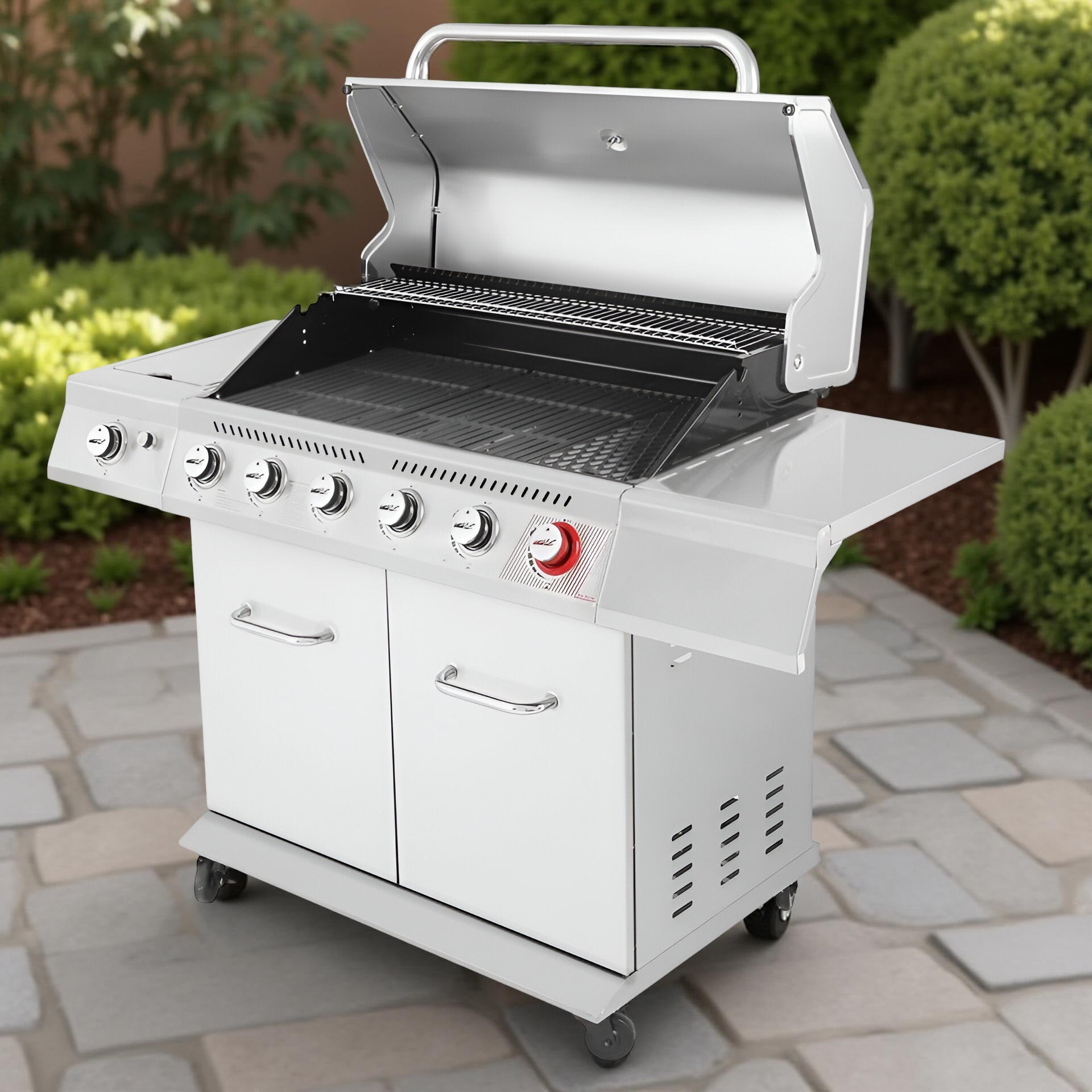 Royal Gourmet 6-Burner Propane Gas Grill with Sear Burner & Side Burner – Outdoor BBQ Grill for Patio, Backyard & Family Cookouts